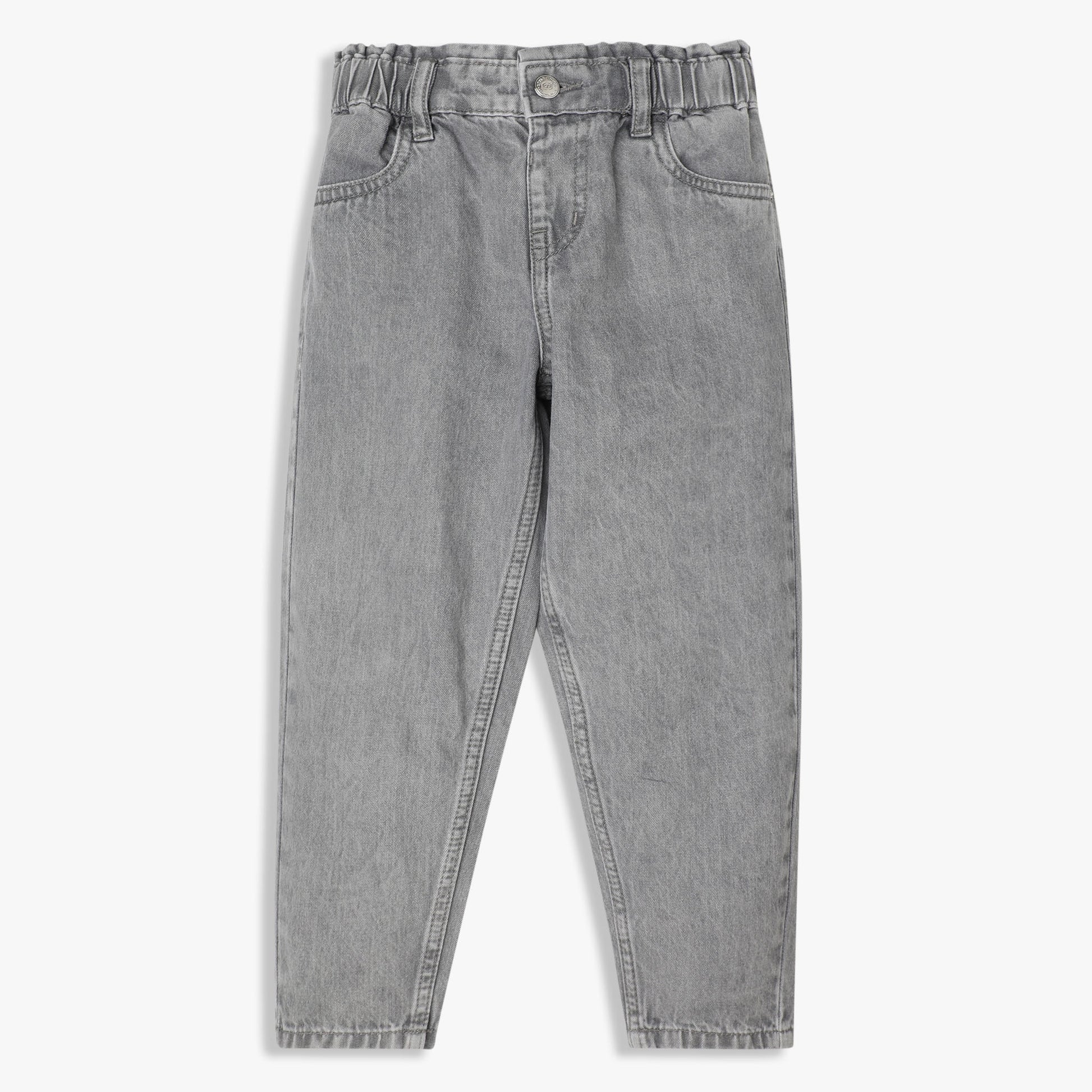 Slouch Fit Solid Ankle Length Mid Rise Pants