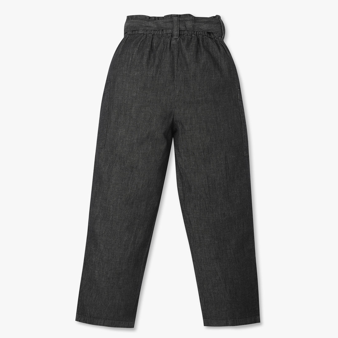 Girls Regular Fit Ankle Length Solid Mid Rise Pants