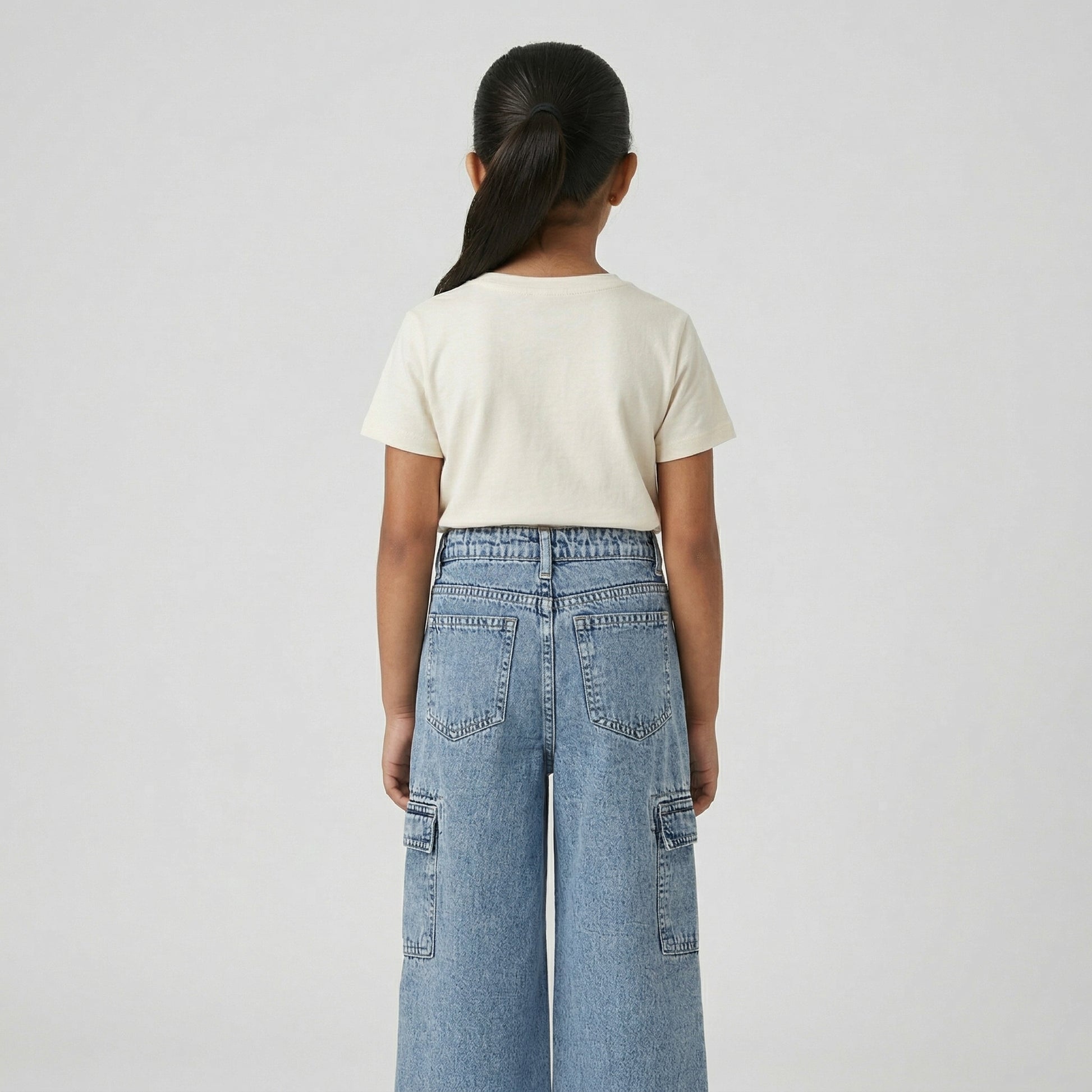 Girls Denim Cargo
