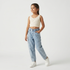 Girls Cotton Embellished Studded Denim