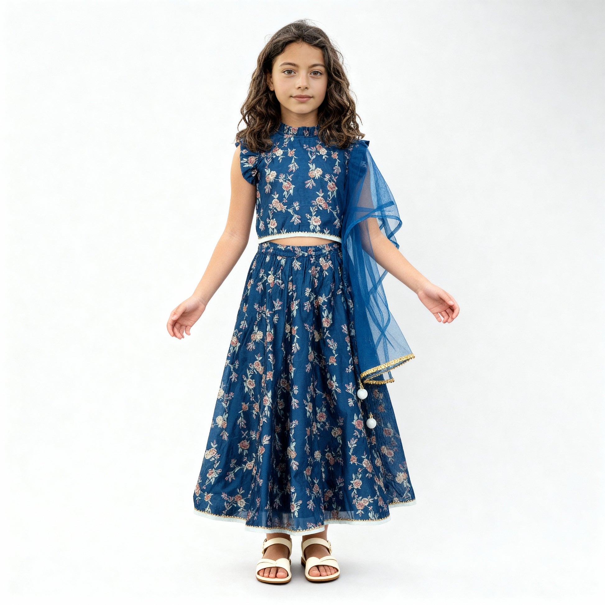 Printed Lehenga and Choli with Dupatta Sets