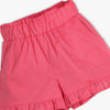 Girls Relaxed Fit Solid Mid Rise Shorts