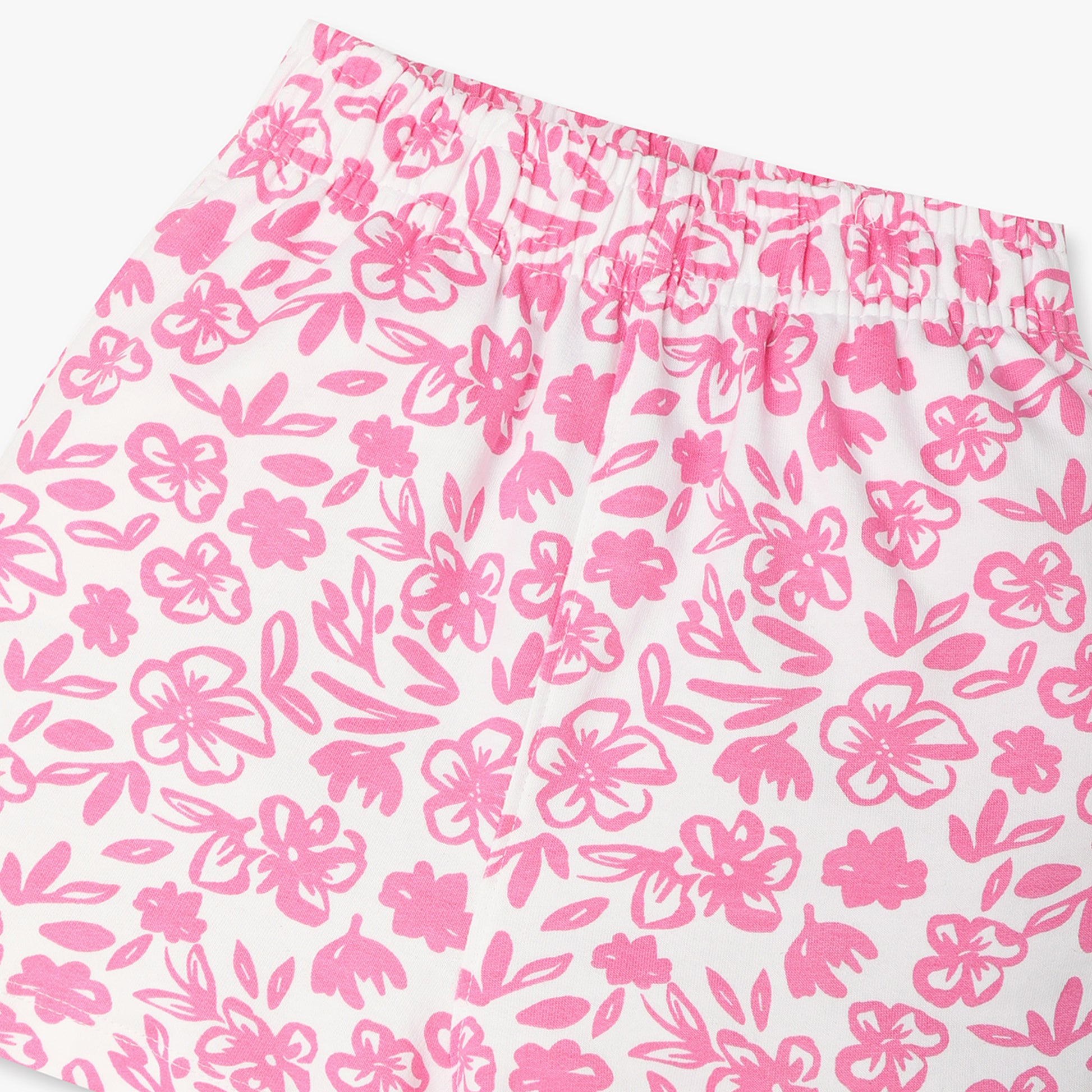 Girls Regular Fit Short Length All Over Print Mid Rise Shorts