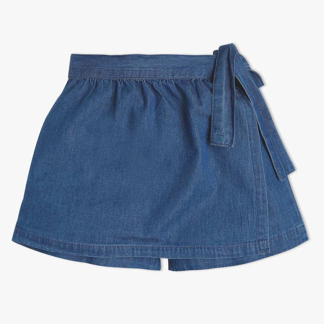 Regular Fit Solid Above Knee Mid Rise Skirt