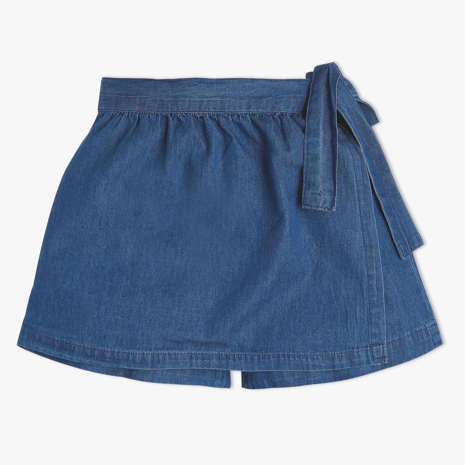 Regular Fit Solid Above Knee Mid Rise Skirt