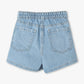 Girls Denim Short with Star Sequins Patch