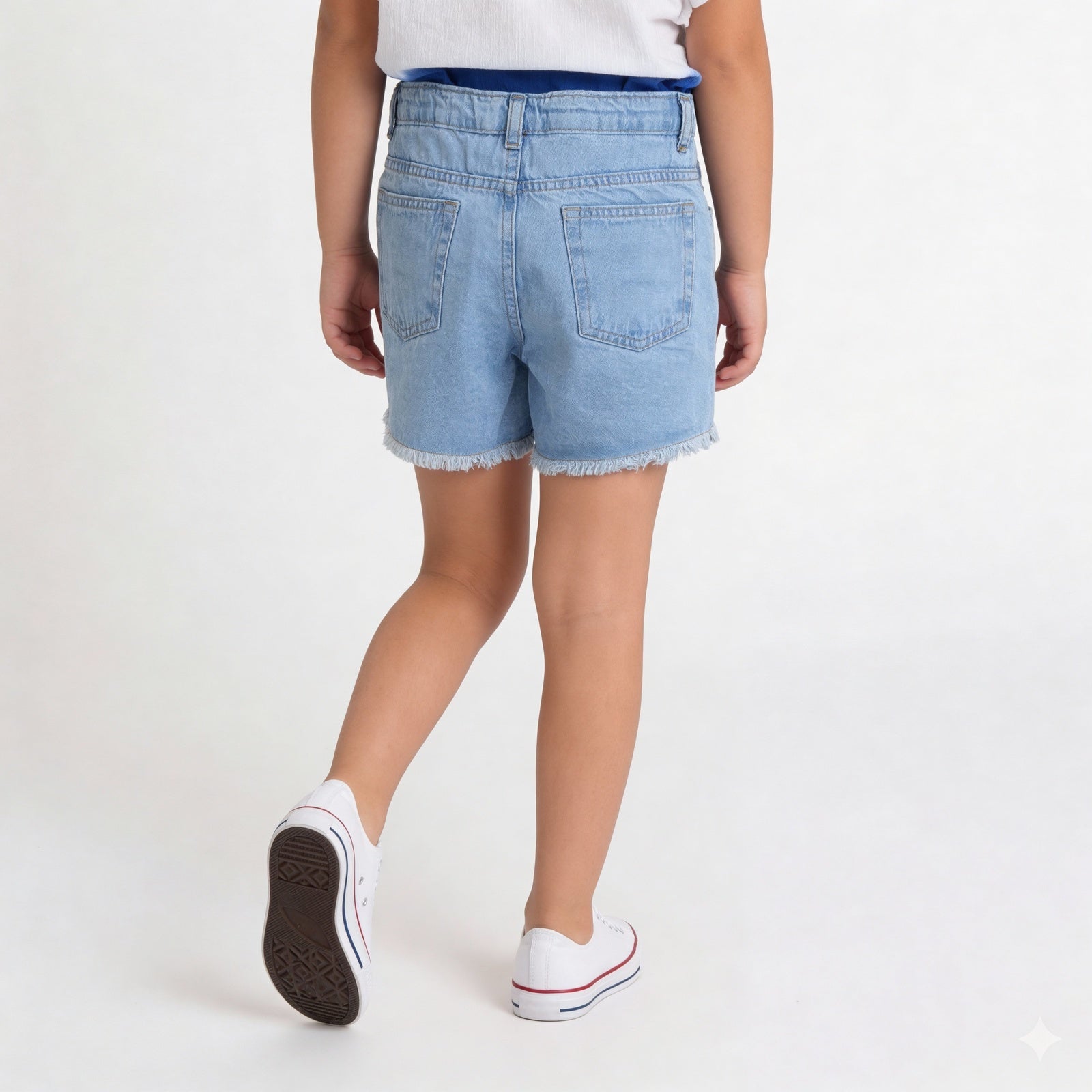 Girls Cotton Embroidered Shorts