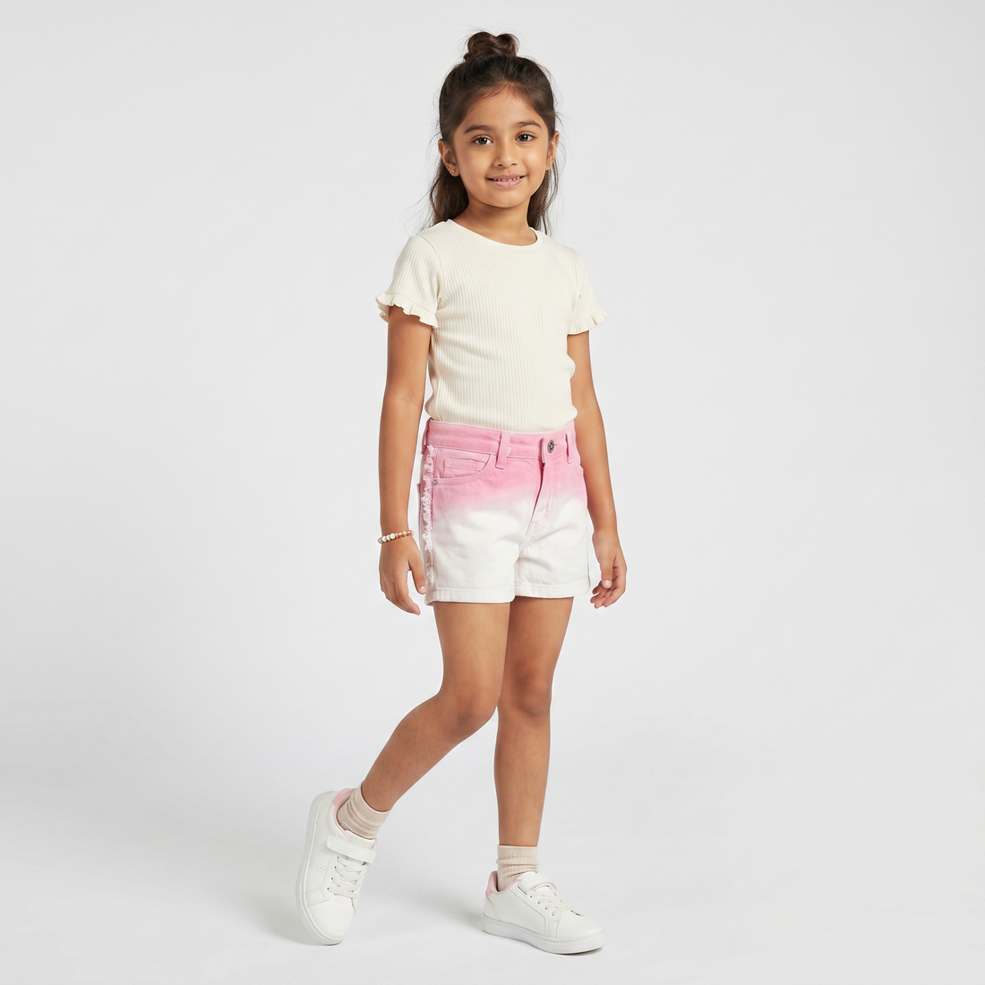 Girls Colored Denim Shorts
