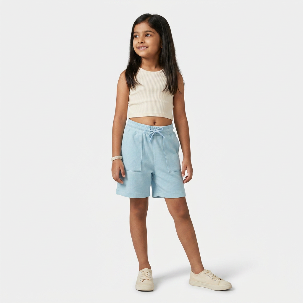 Girls Solid Active Shorts