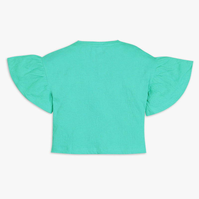 Girls Boxy Fit Solid T-Shirt