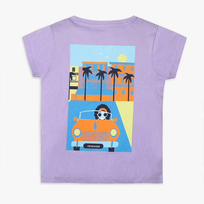 Girls Regular Fit Printed T-Shirt