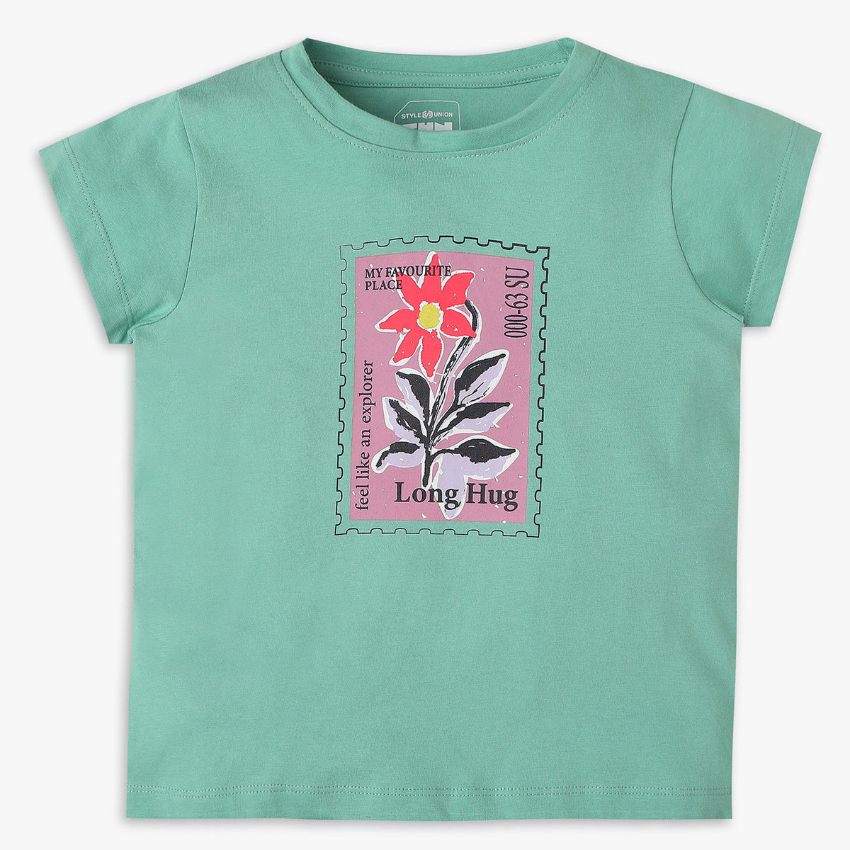 Girls Regular Fit Printed T-Shirt