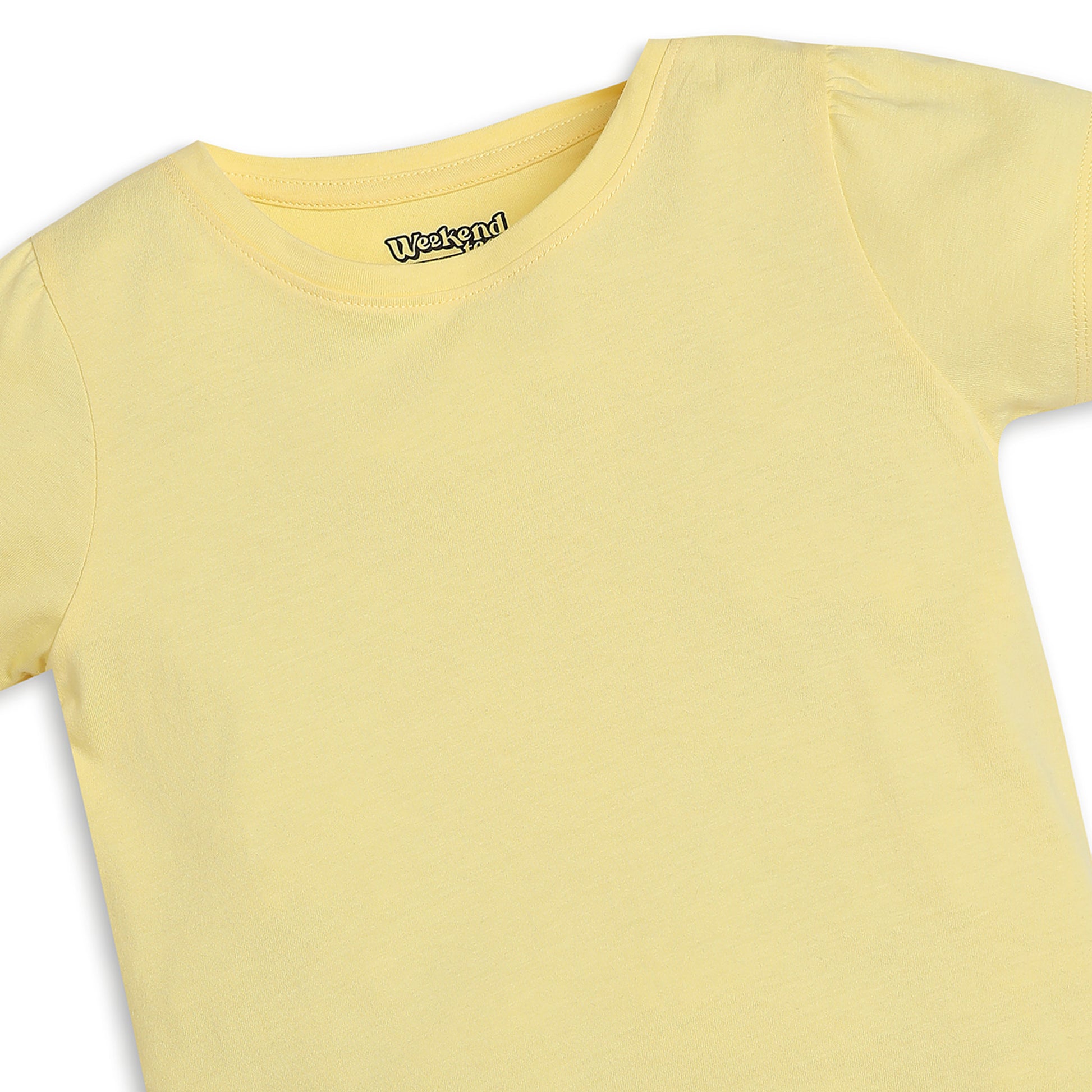 Girls Regular Fit Solid T-Shirt