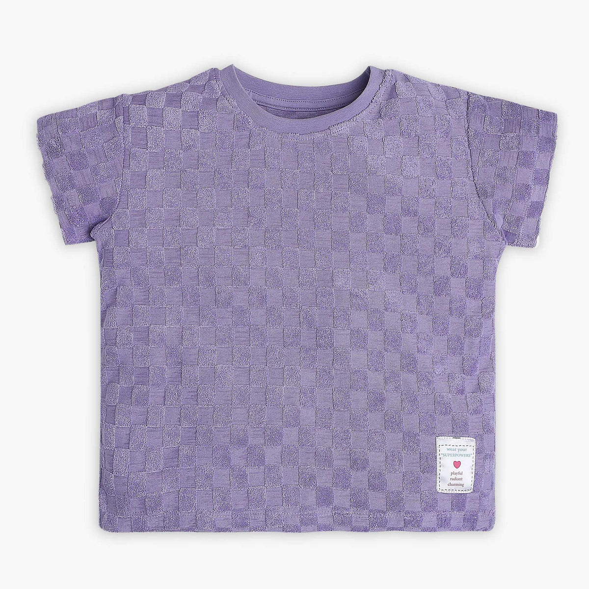 Girls Regular Fit Jacquard T-Shirt