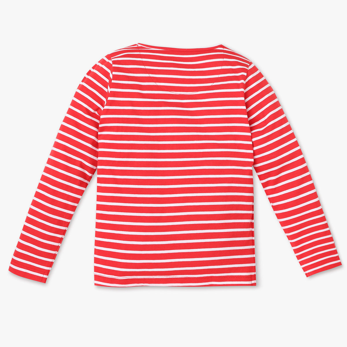 Girls Striped Crew Neck T-Shirt