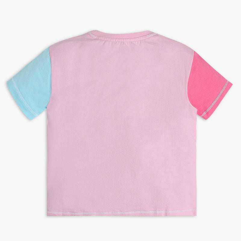 Girls Regular Fit Printed T-Shirt