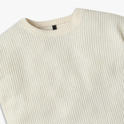 Girls Jacquard Weekend Scoop Neck Crop T-Shirt