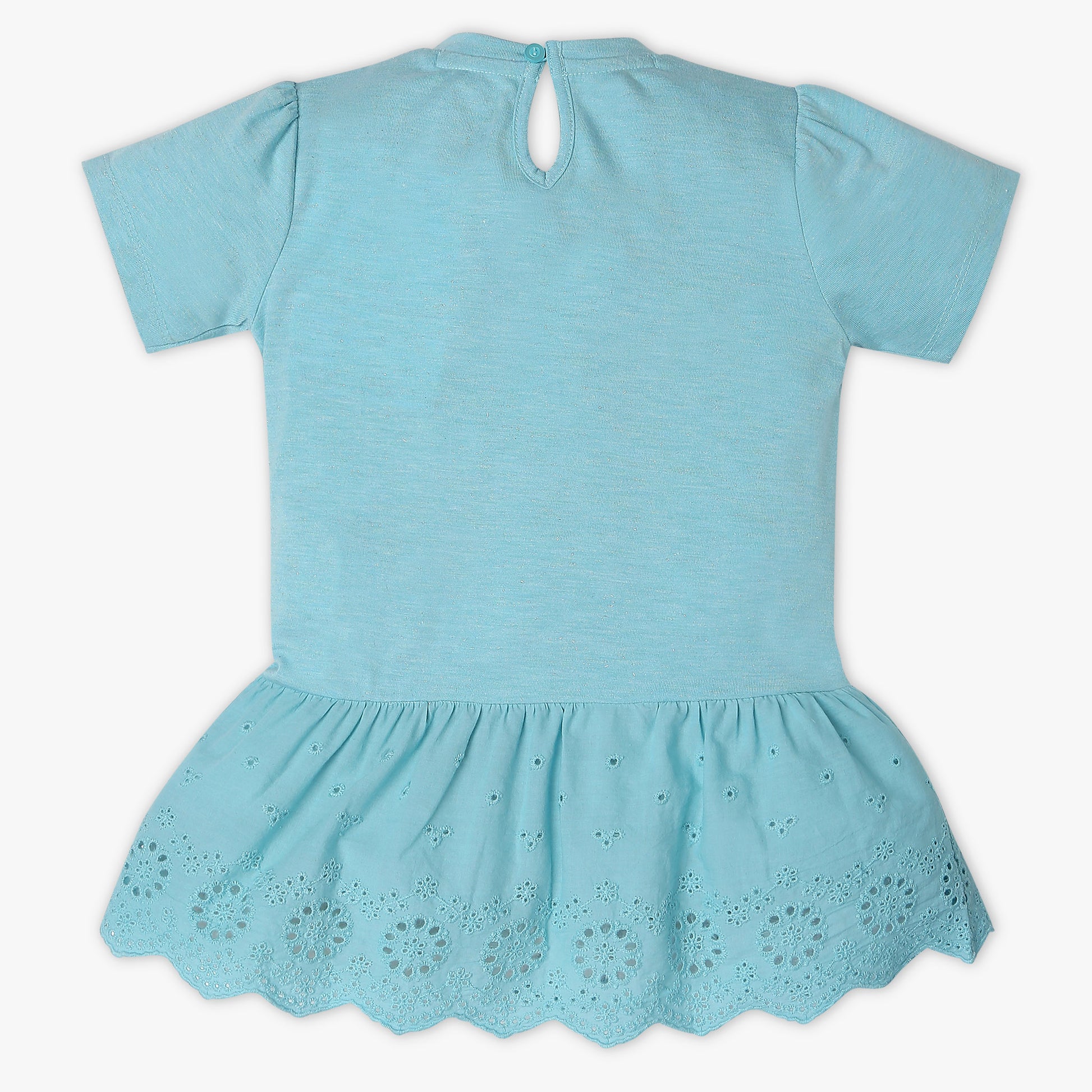 Girls Regular Fit Solid Scoop Neck Frock