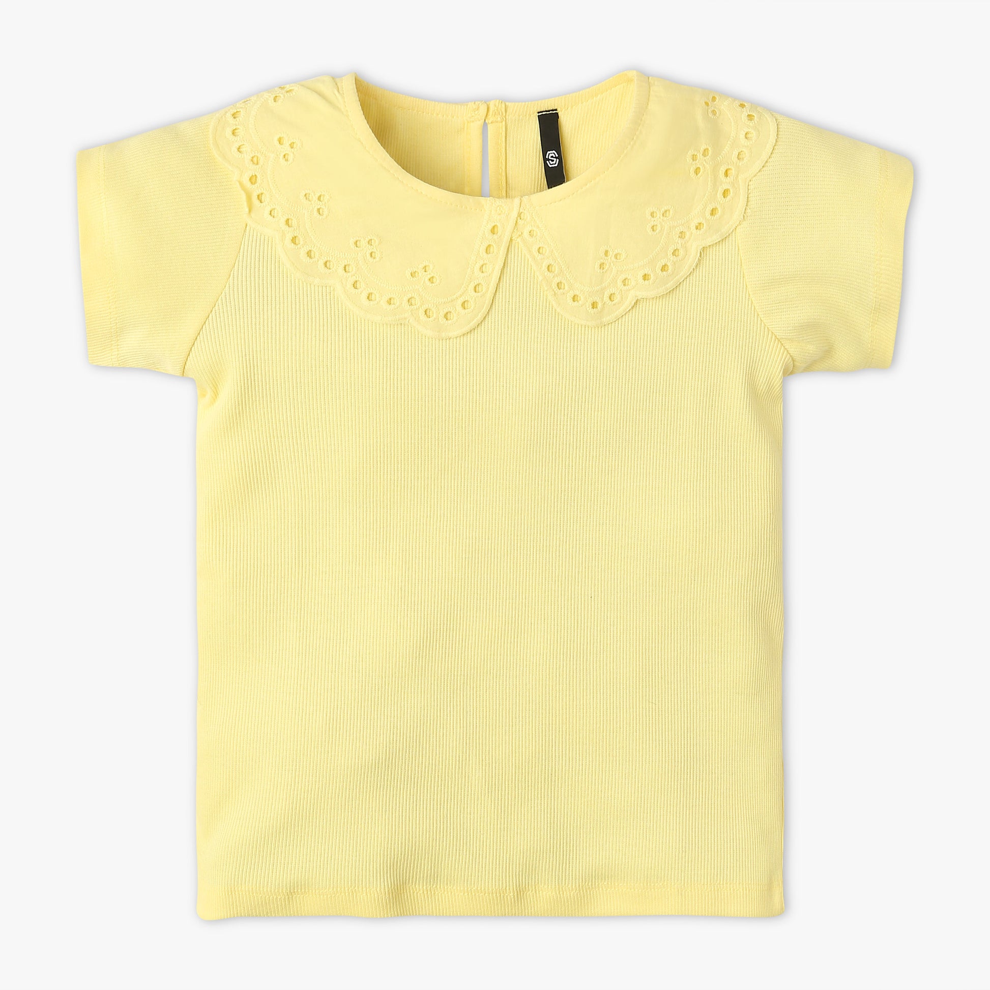 Girls Regular Fit Solid Crew Neck Short Sleeve T-Shirt