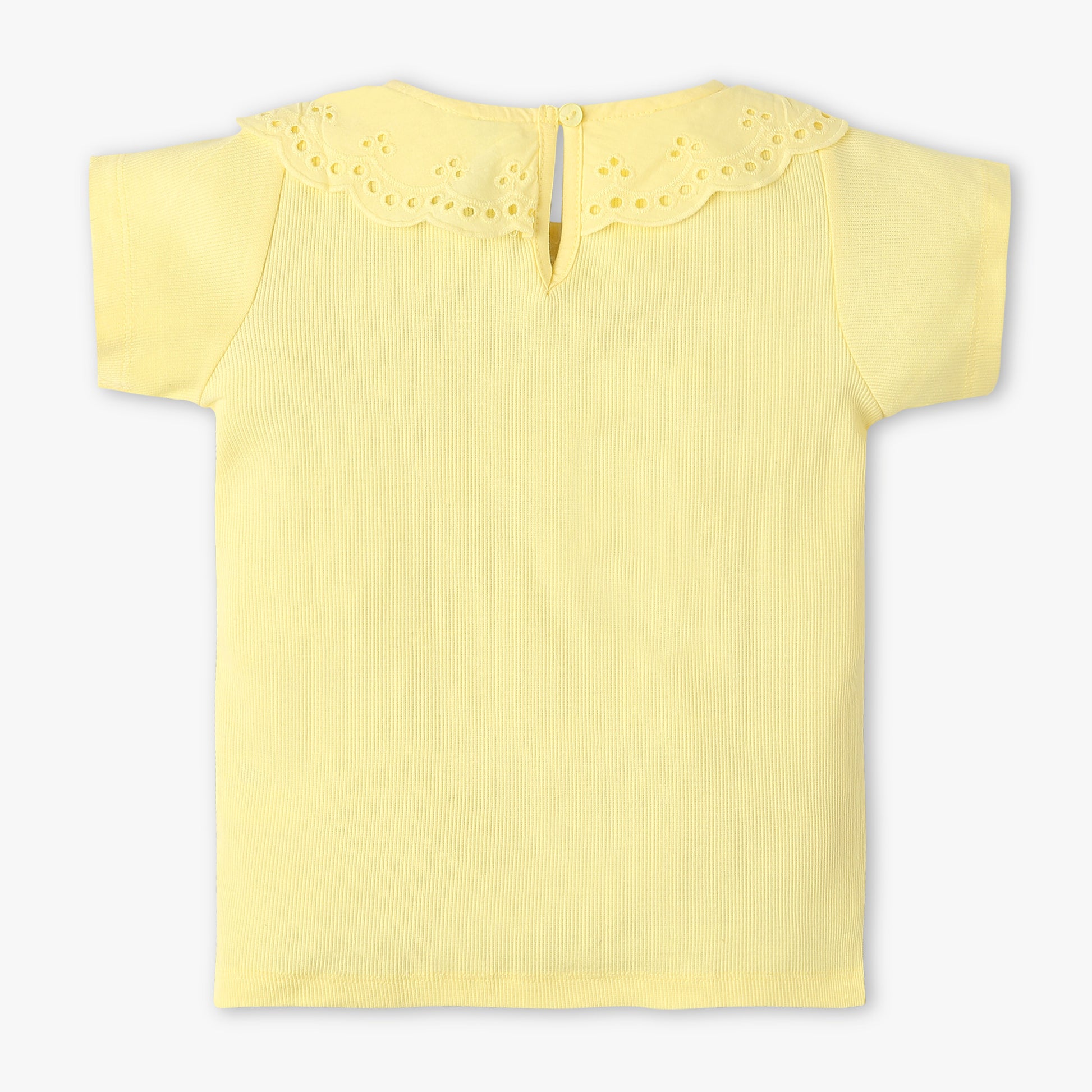 Girls Regular Fit Solid Crew Neck Short Sleeve T-Shirt