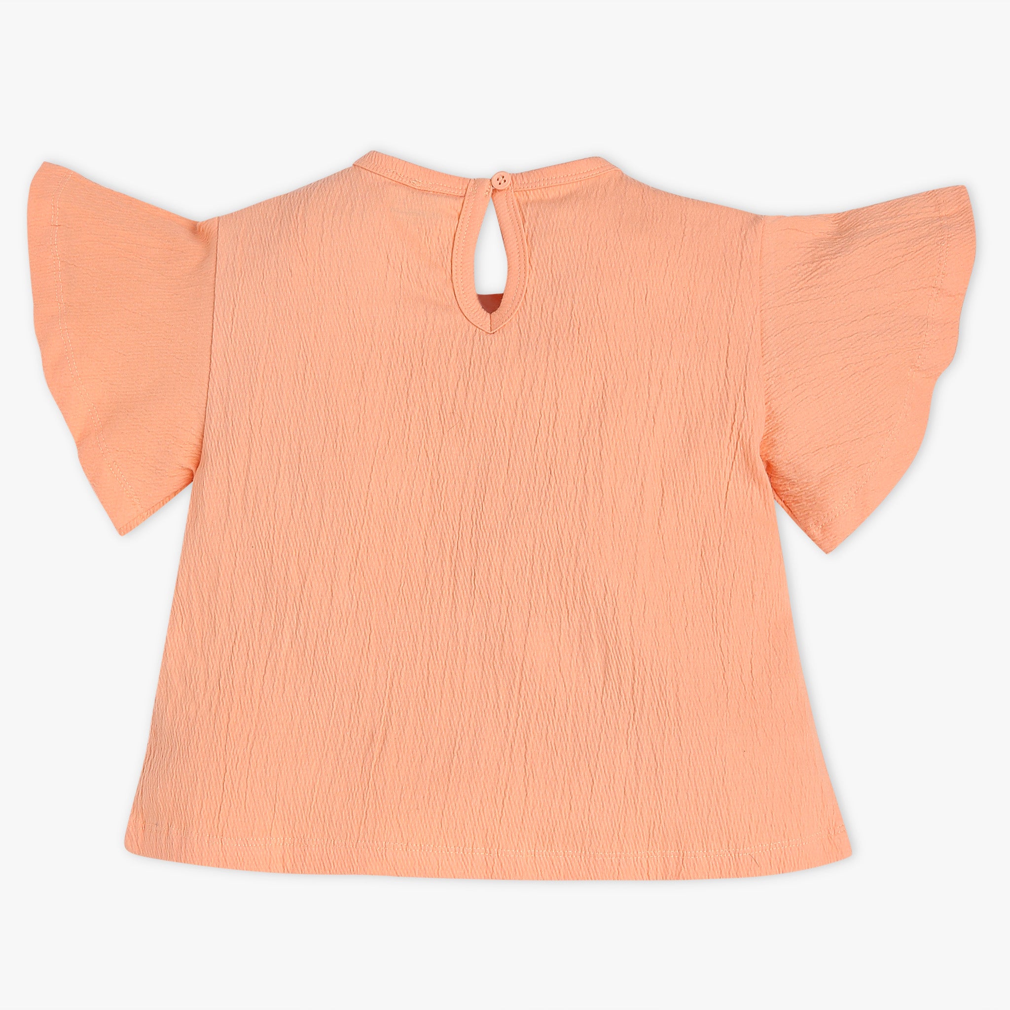 Girls Regular Fit Solid Scoop Neck Short Sleeve Crop Top