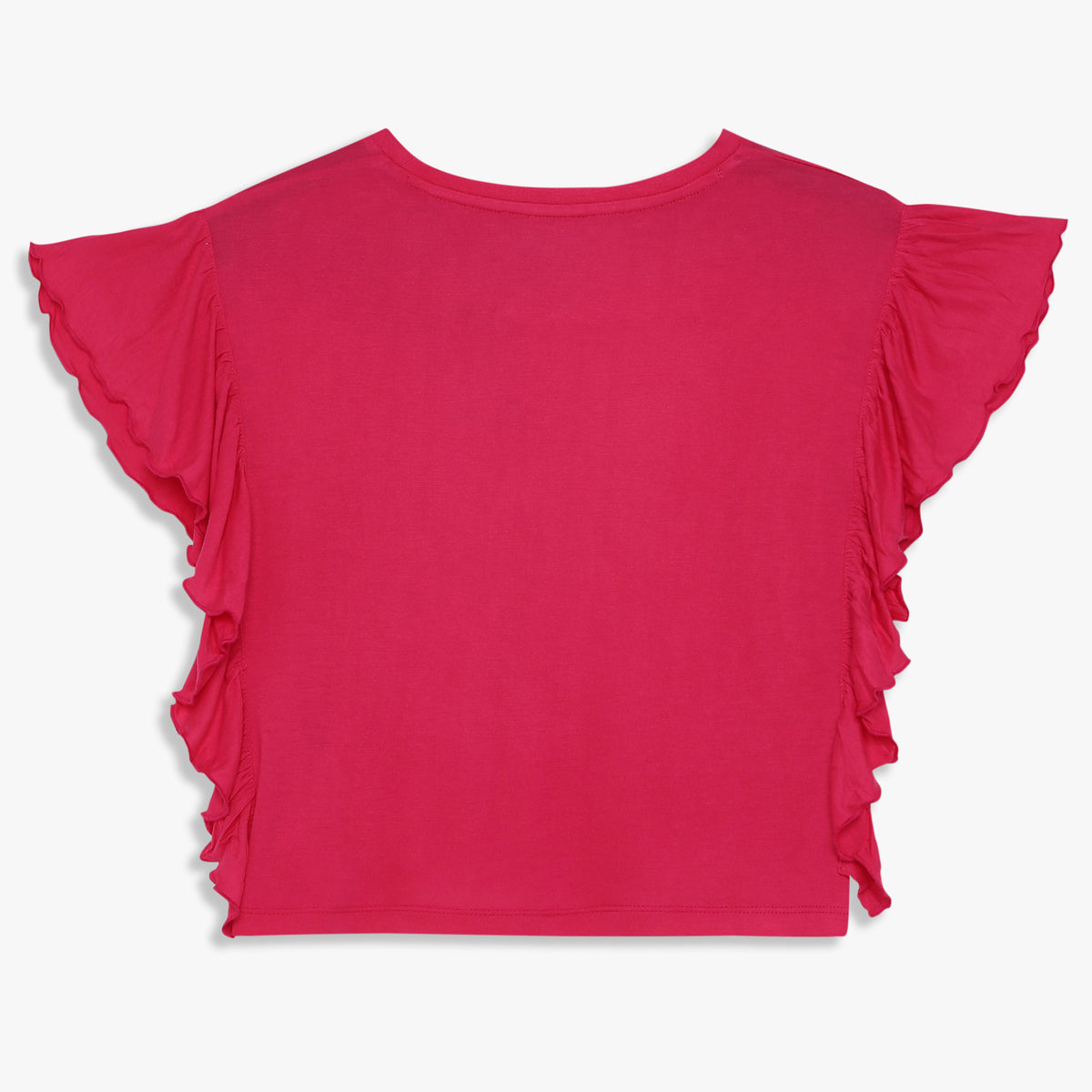 Girls Boxy Fit Embellished Scoop Neck T-Shirt