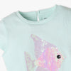 Girls Regular Fit Embellished Scoop Neck T-Shirt