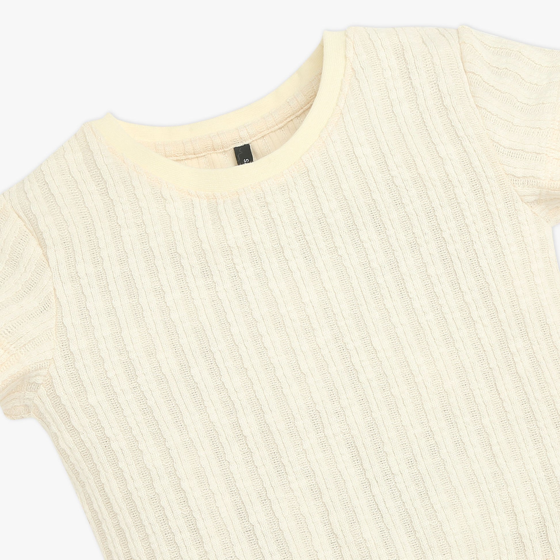 Girls Solid Round Neck T-Shirt