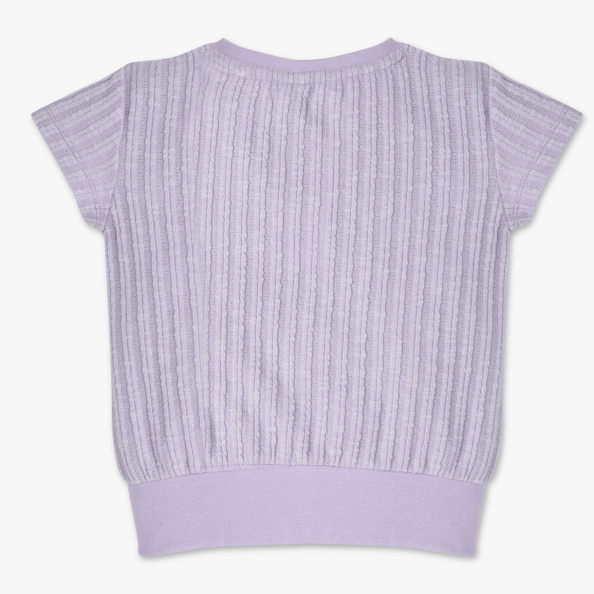 Girls Solid Round Neck T-Shirt