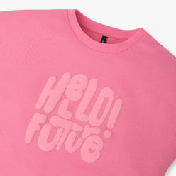 Girls Regular Fit Printed Crew Neck T-Shirt