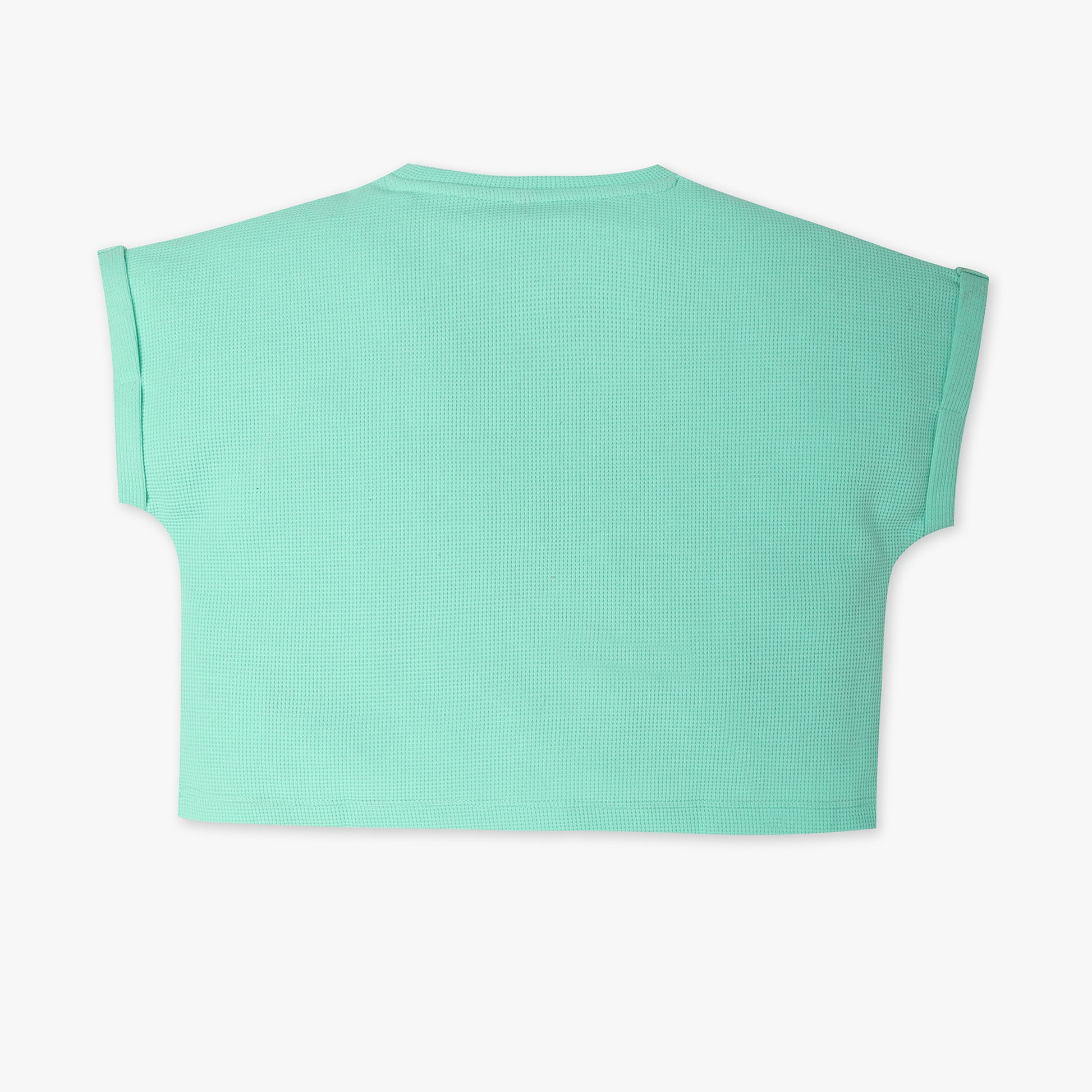 Girls Regular Fit Printed Crew Neck T-Shirt