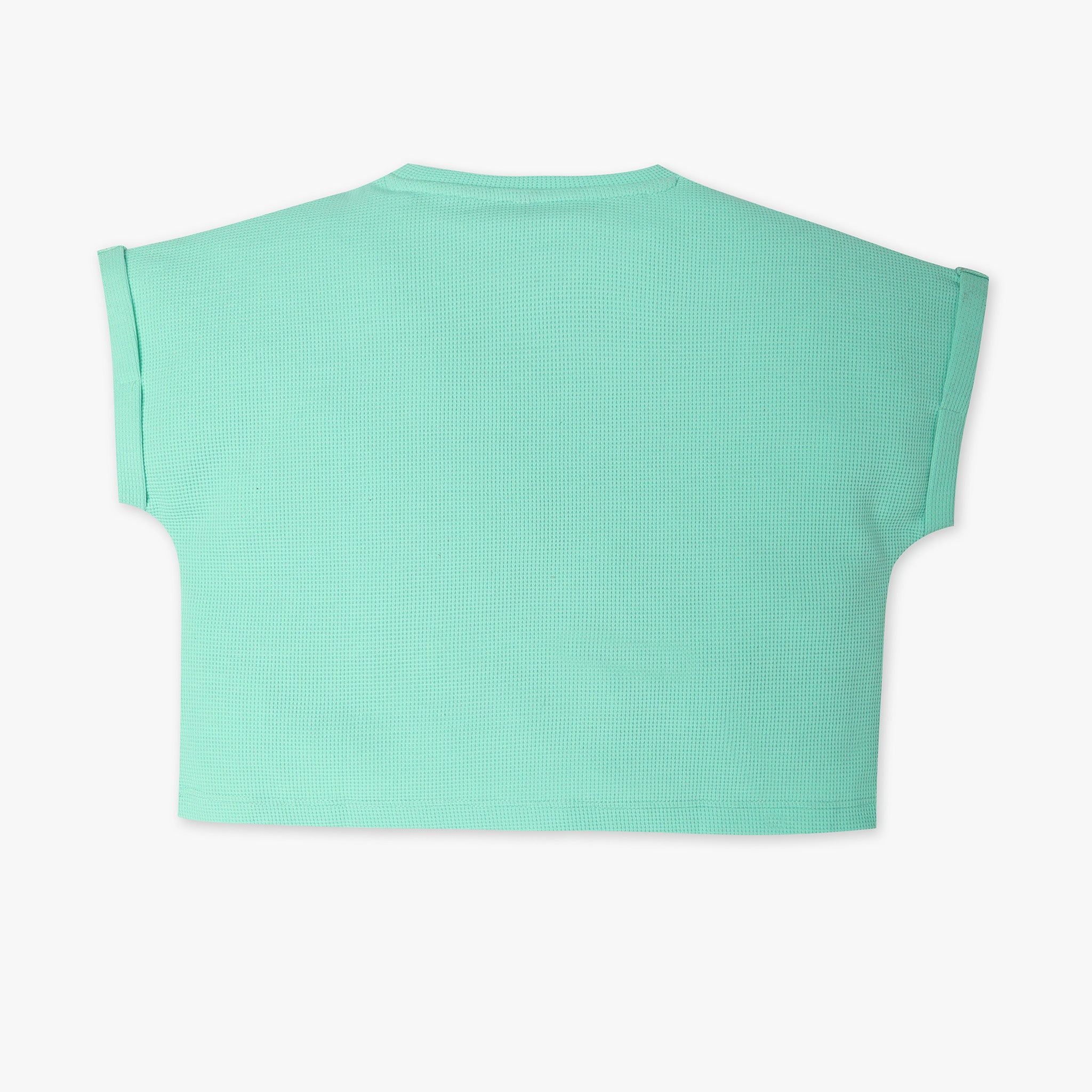 Girls Regular Fit Printed Crew Neck T-Shirt