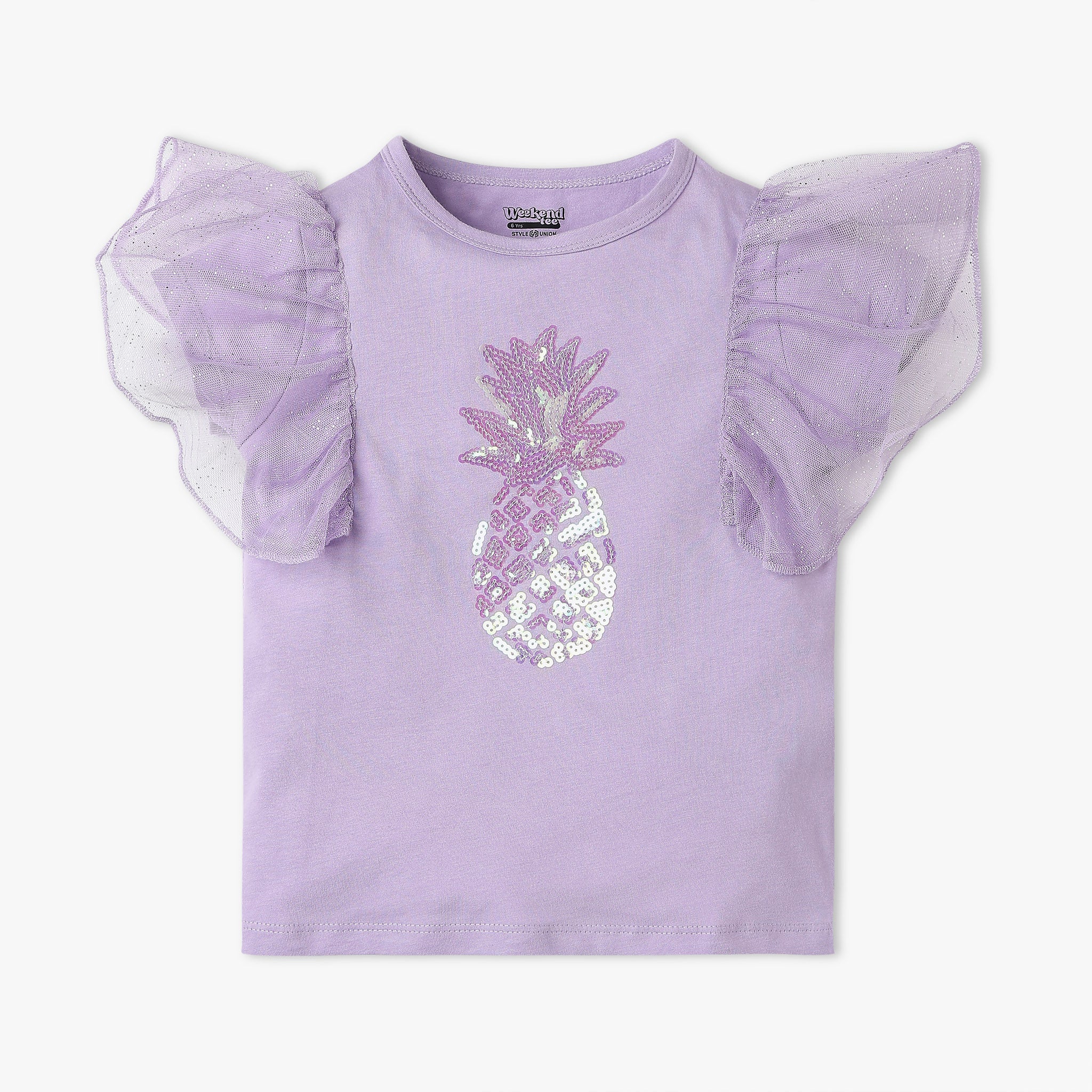 Girls Embellished Crew Neck Weekend T-Shirt