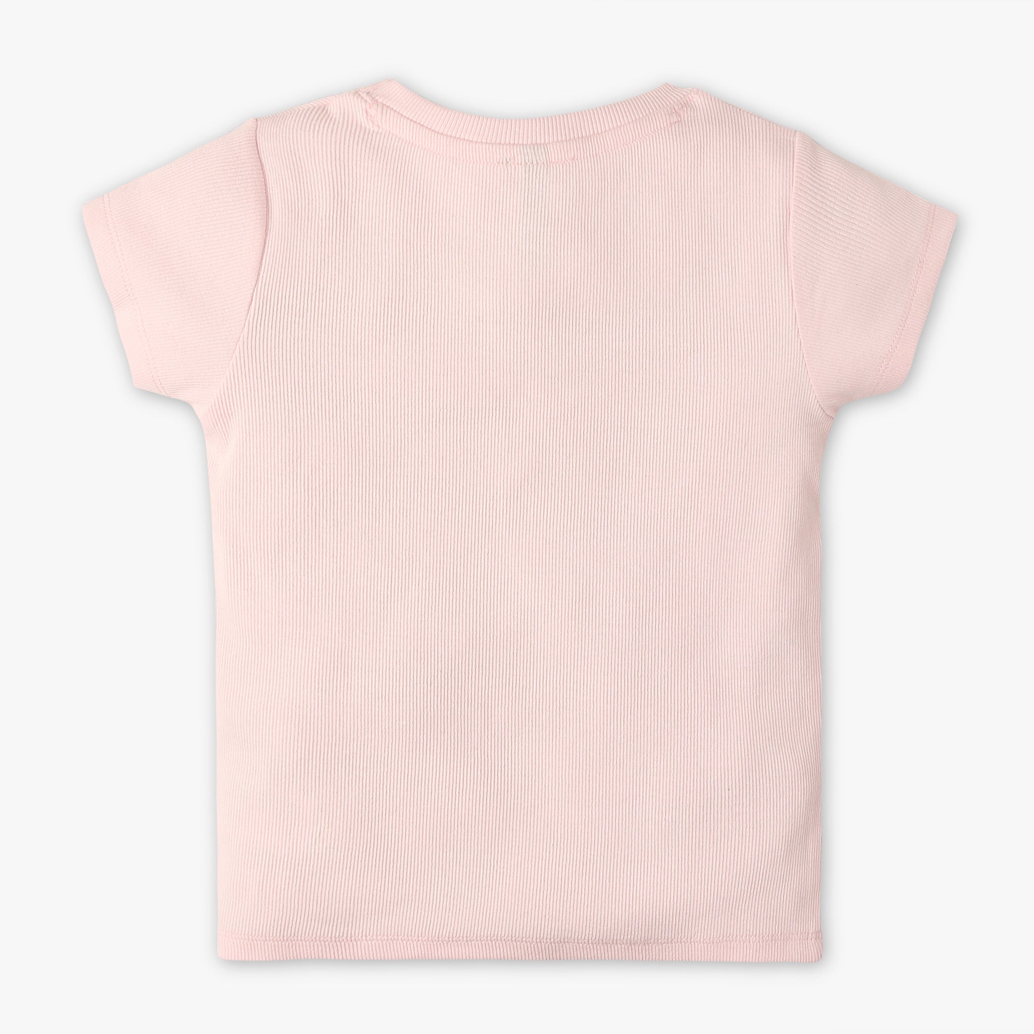 Girls Regular Fit Solid Crew Neck Short Sleeve T-Shirt