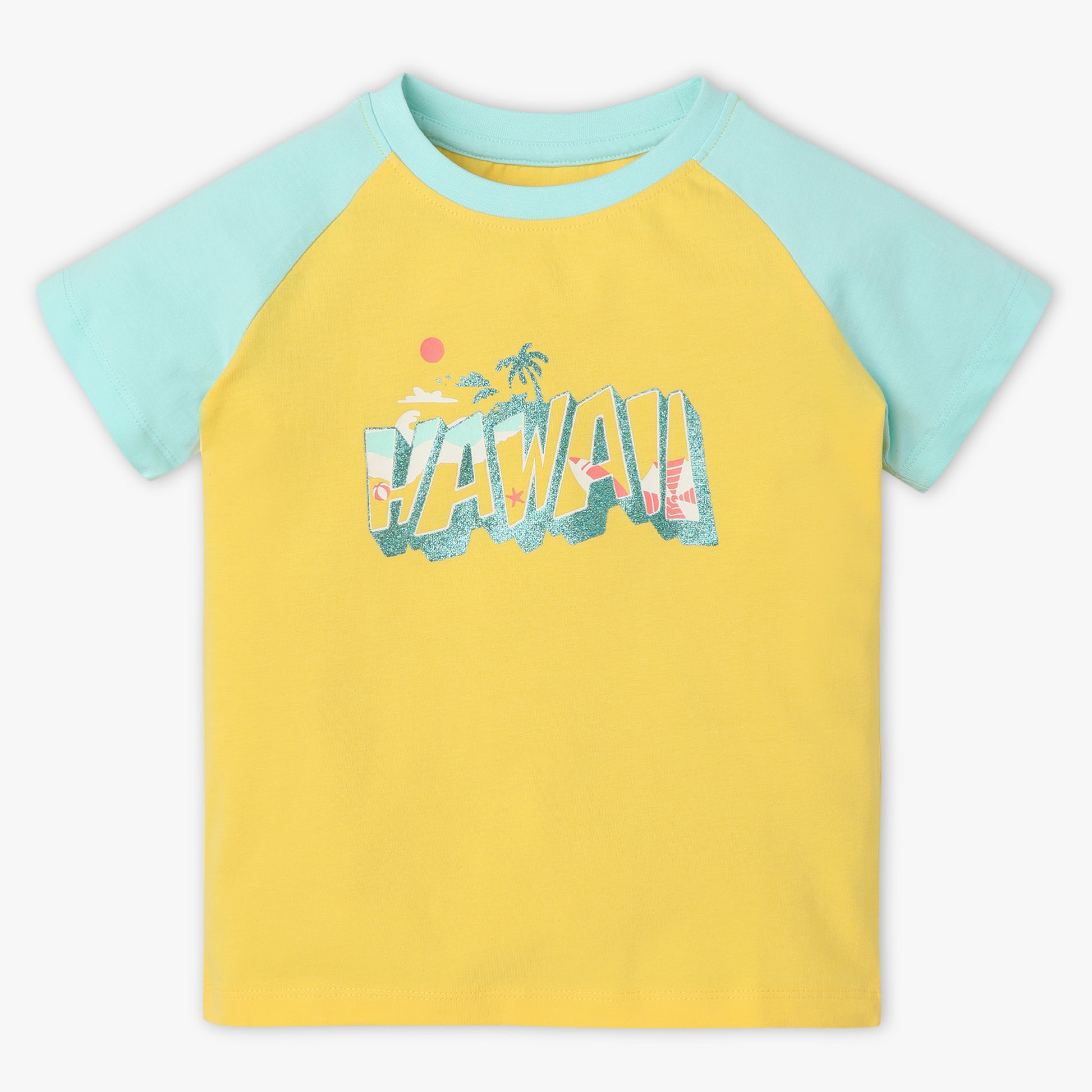 Girls Regular Fit Graphic Crew Neck Short Sleeve T-Shirt