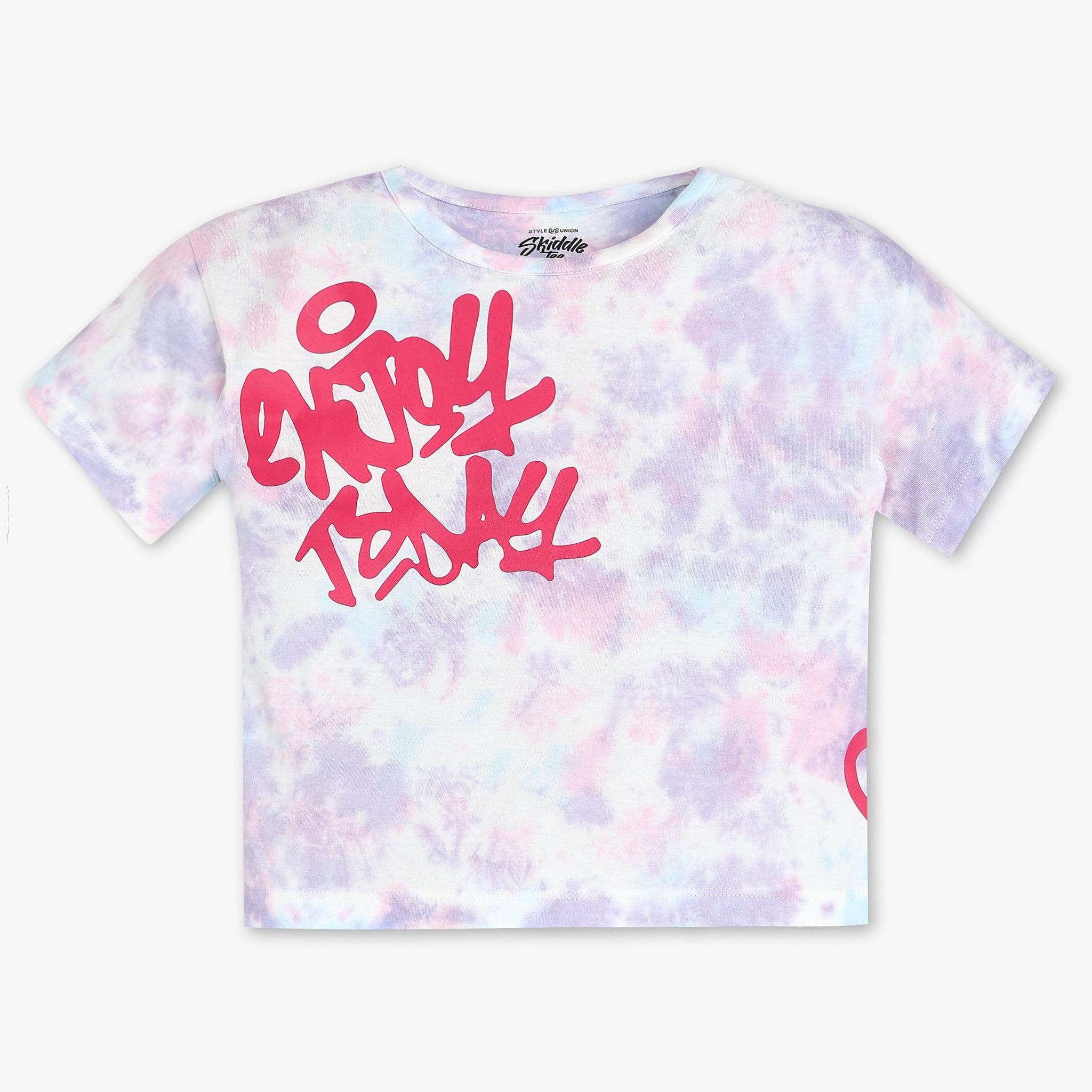 Buy Girls Regular Fit Tie - Dye Cap Sleeve T-Shirt  - Style Union