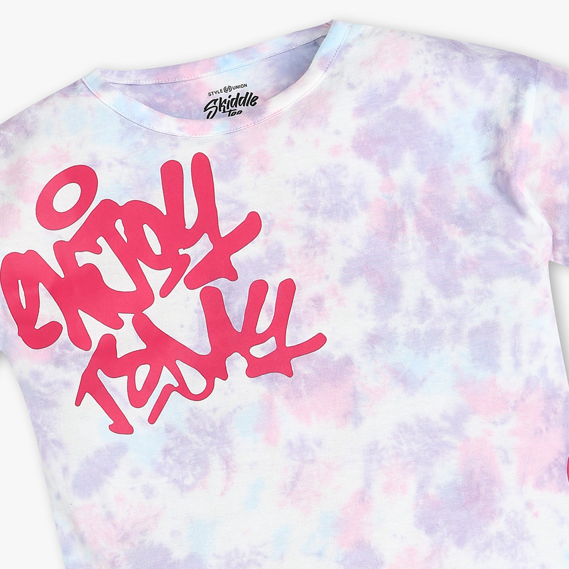 Buy Girls Regular Fit Tie - Dye Cap Sleeve T-Shirt  - Style Union