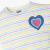Girls Cotton Striped Weekend T-Shirt