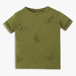 Girls Cotton Crew Neck T-Shirt