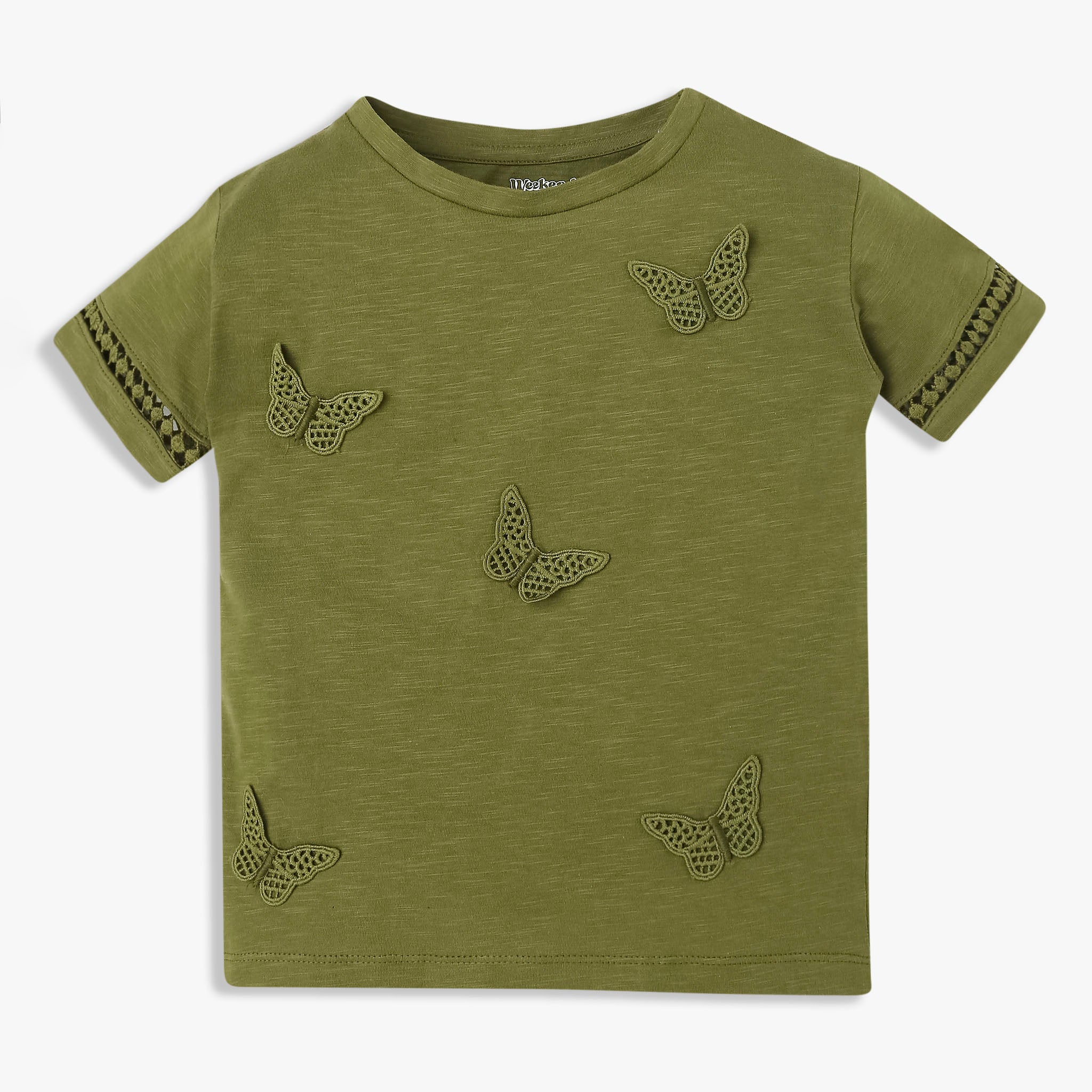 Girls Cotton Crew Neck T-Shirt