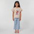 Girls Cotton Embroidered Weekend T-Shirt