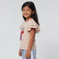 Girls Cotton Embroidered Weekend T-Shirt
