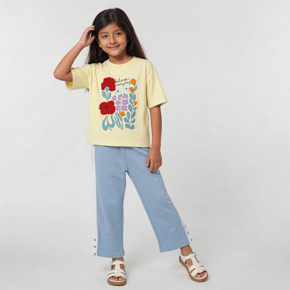 Girls Cotton Printed Weekend T-Shirt