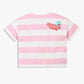 Girls Cotton Striped Weekend T-Shirt