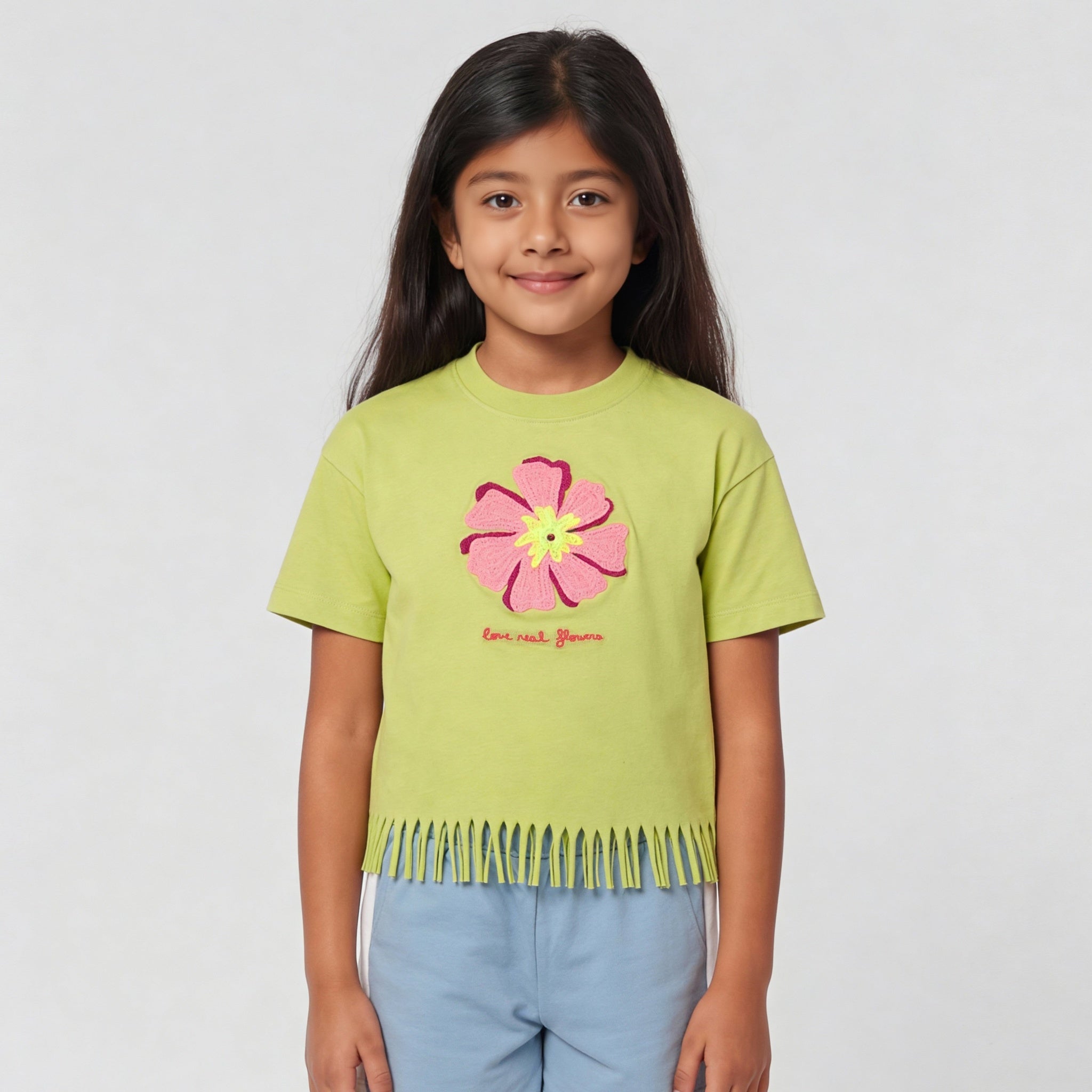 Girls Cotton Printed Weekend T-Shirt