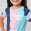 Girls Cotton Tie - Dye Cartoon Cowboy T-Shirt