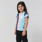 Girls Cotton Tie - Dye Cartoon Cowboy T-Shirt