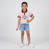 Girls Cotton Graphic Polo T-Shirt