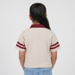 Girls Cotton Graphic Polo T-Shirt