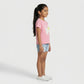 Girls Cotton Embroidered Crew Neck T-Shirt